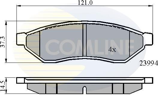 Comline CBP01190 - Гальмівні колодки, дискові гальма autozip.com.ua