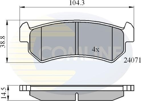 Comline CBP01191 - Гальмівні колодки, дискові гальма autozip.com.ua