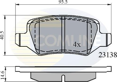 Comline CBP01149 - Гальмівні колодки, дискові гальма autozip.com.ua