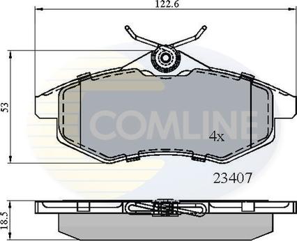 Comline CBP01145 - Гальмівні колодки, дискові гальма autozip.com.ua