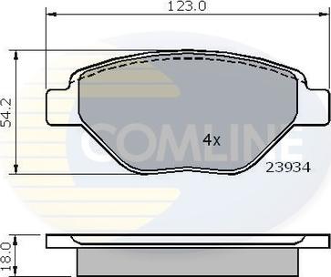 Comline CBP01159 - Гальмівні колодки, дискові гальма autozip.com.ua