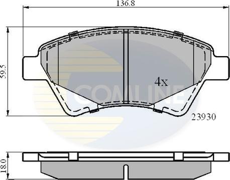 Comline CBP01160 - Гальмівні колодки, дискові гальма autozip.com.ua