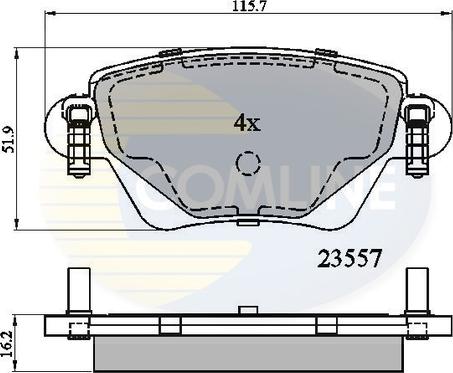 Comline CBP01114 - Гальмівні колодки, дискові гальма autozip.com.ua