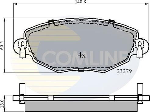 Comline CBP01110 - Гальмівні колодки, дискові гальма autozip.com.ua