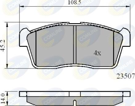 Comline CBP01113 - Гальмівні колодки, дискові гальма autozip.com.ua