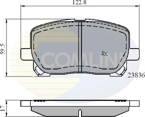 Comline CBP01132 - Гальмівні колодки, дискові гальма autozip.com.ua