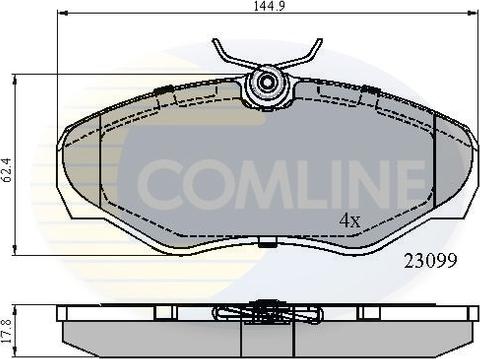 Comline CBP01127 - Гальмівні колодки, дискові гальма autozip.com.ua