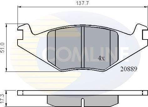 Comline CBP0136 - Гальмівні колодки, дискові гальма autozip.com.ua