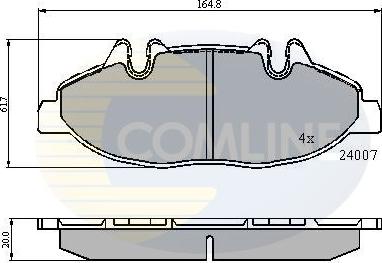 Comline CBP01305 - Гальмівні колодки, дискові гальма autozip.com.ua