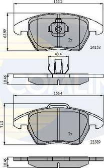 Comline CBP01308 - Гальмівні колодки, дискові гальма autozip.com.ua