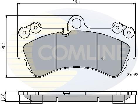 Comline CBP01314 - Гальмівні колодки, дискові гальма autozip.com.ua