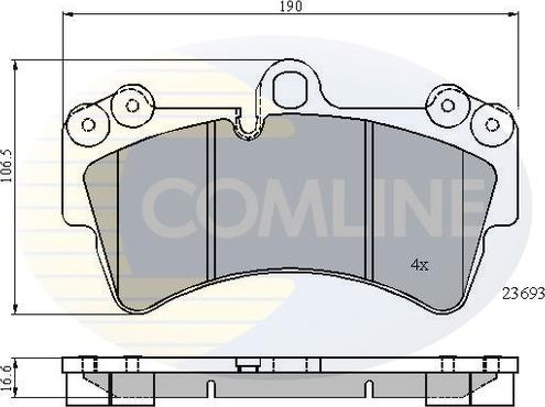 Comline CBP01315 - Гальмівні колодки, дискові гальма autozip.com.ua