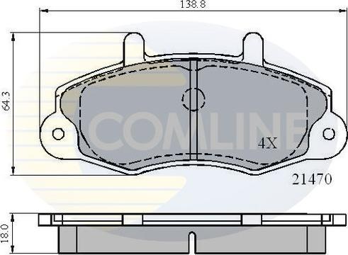 Comline CBP0132 - Гальмівні колодки, дискові гальма autozip.com.ua