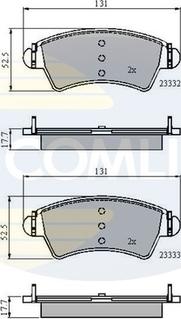 Comline CBP01260 - Гальмівні колодки, дискові гальма autozip.com.ua