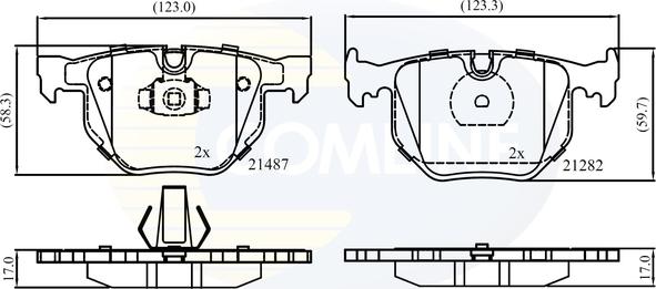 Comline CBP01205 - Гальмівні колодки, дискові гальма autozip.com.ua