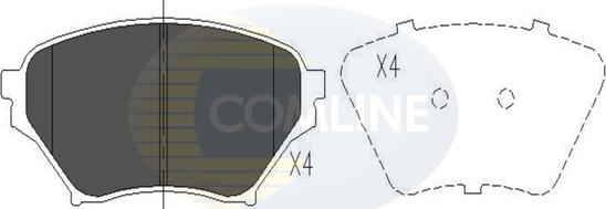 Comline CBP01206 - Гальмівні колодки, дискові гальма autozip.com.ua