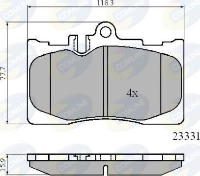 Comline CBP01211 - Гальмівні колодки, дискові гальма autozip.com.ua