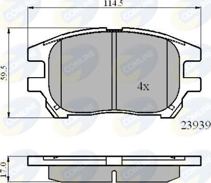 Comline CBP01212 - Гальмівні колодки, дискові гальма autozip.com.ua