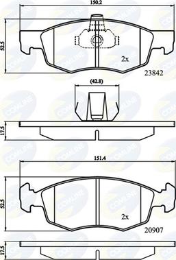 Comline CBP01221 - Гальмівні колодки, дискові гальма autozip.com.ua