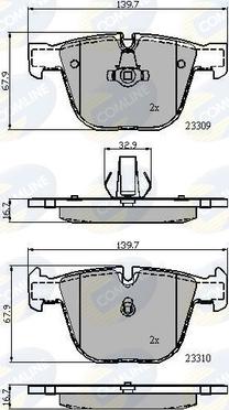 Comline CBP01794 - Гальмівні колодки, дискові гальма autozip.com.ua