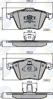 Comline CBP01752 - Гальмівні колодки, дискові гальма autozip.com.ua