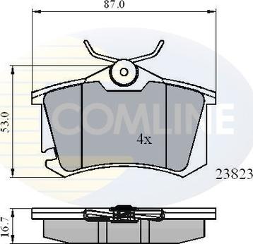 Comline CBP01761 - Гальмівні колодки, дискові гальма autozip.com.ua