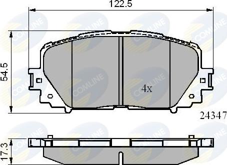 Comline CBP01767 - Гальмівні колодки, дискові гальма autozip.com.ua