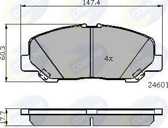 Comline CBP01701 - Гальмівні колодки, дискові гальма autozip.com.ua