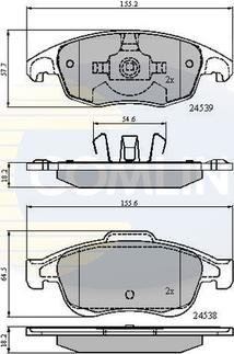 Comline CBP01719 - Гальмівні колодки, дискові гальма autozip.com.ua