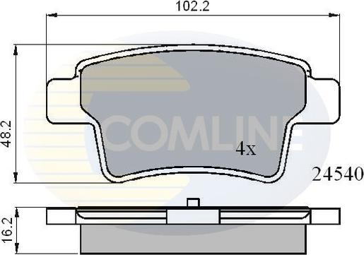 Comline CBP01713 - Гальмівні колодки, дискові гальма autozip.com.ua