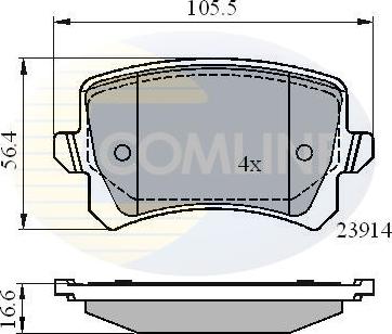 Comline CBP01712 - Гальмівні колодки, дискові гальма autozip.com.ua