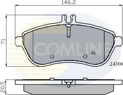 Comline CBP01786 - Гальмівні колодки, дискові гальма autozip.com.ua