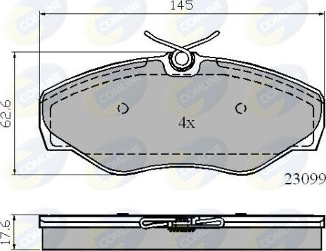 Comline CBP01780 - Гальмівні колодки, дискові гальма autozip.com.ua