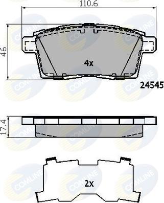 Comline CBP01731 - Гальмівні колодки, дискові гальма autozip.com.ua