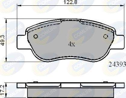 Comline CBP01738 - Гальмівні колодки, дискові гальма autozip.com.ua