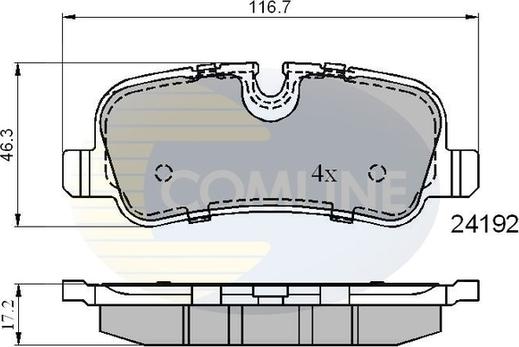 Comline CBP01726 - Гальмівні колодки, дискові гальма autozip.com.ua