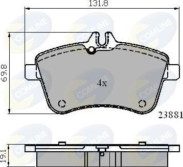 Comline CBP01723 - Гальмівні колодки, дискові гальма autozip.com.ua