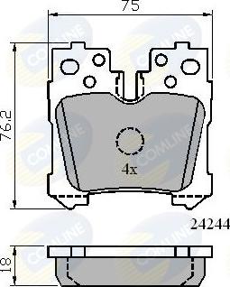 Comline CBP01722 - Гальмівні колодки, дискові гальма autozip.com.ua