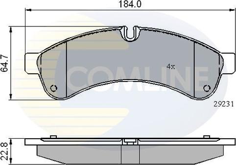 Comline CBP01727 - Гальмівні колодки, дискові гальма autozip.com.ua