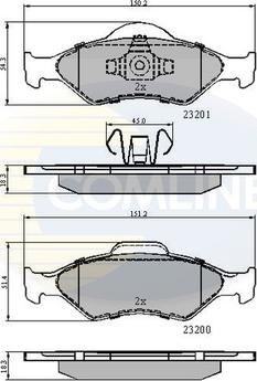 Comline CBP0899 - Гальмівні колодки, дискові гальма autozip.com.ua