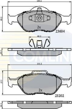 Comline CBP0891 - Гальмівні колодки, дискові гальма autozip.com.ua