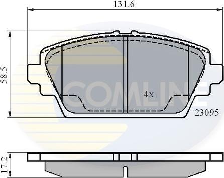 Comline CBP0802 - Гальмівні колодки, дискові гальма autozip.com.ua