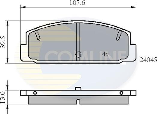 Comline CBP0819 - Гальмівні колодки, дискові гальма autozip.com.ua