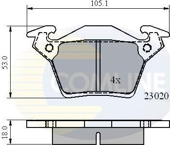 Comline CBP0888 - Гальмівні колодки, дискові гальма autozip.com.ua