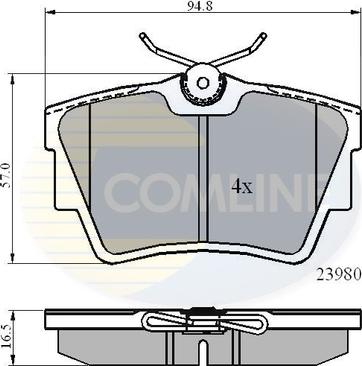 Comline CBP0874 - Гальмівні колодки, дискові гальма autozip.com.ua