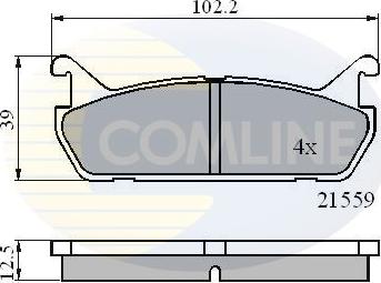 Comline CBP0875 - Гальмівні колодки, дискові гальма autozip.com.ua