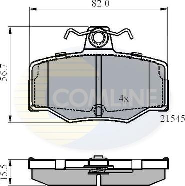 Comline CBP0878 - Гальмівні колодки, дискові гальма autozip.com.ua