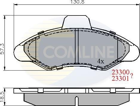 Comline CBP0393 - Гальмівні колодки, дискові гальма autozip.com.ua