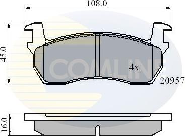 Comline CBP0366 - Гальмівні колодки, дискові гальма autozip.com.ua