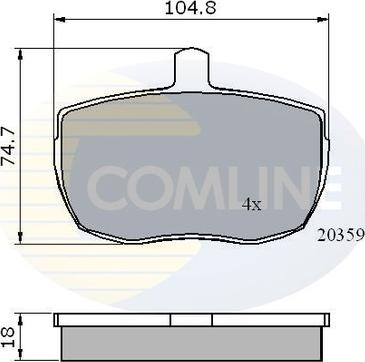 Comline CBP0319 - Гальмівні колодки, дискові гальма autozip.com.ua